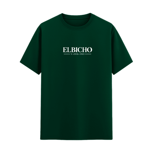 ELBICHO Crown Therapy 180 GSM Regular Fit T-Shirt Bottle Green - Front Minimalist Logo