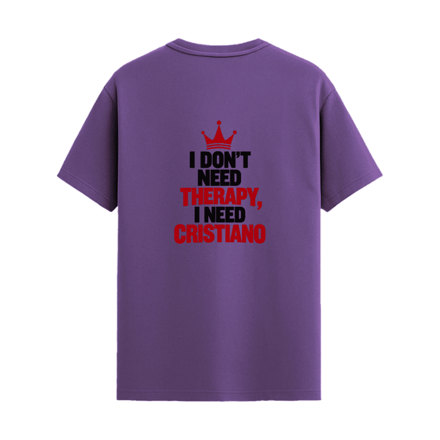 ELBICHO Crown Therapy 180 GSM Regular Fit T-Shirt Lavender - Back View